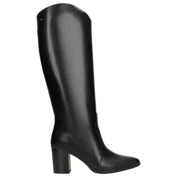 Dámské kozačky Černé Kovbojské Boty Z Lícové Kůže Wojas 7115151 41