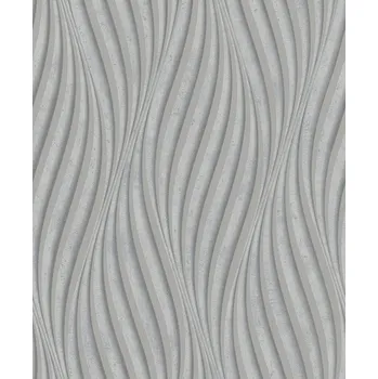 Tapeta Vliesová tapeta na zeď, šedo-stříbrná, vlnky 34261, City Glow, Marburg