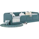 Woodsoft Tyrkysová sametová jednolůžková postel Rio 90 x 200 cm