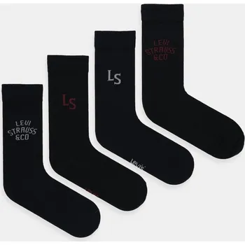 Pánská móda Ponožky Levi's 4-pack 37157.1306 černá 99X, vel. 35/38