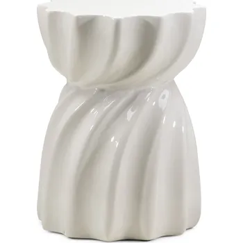 Konferenční stolek Odkládací stolek Bloom 35 cm šedo-béžový lesklý