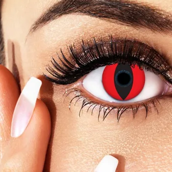 Kontaktní čočky AriconaČervené kontaktní čočky roční - Cat in Red