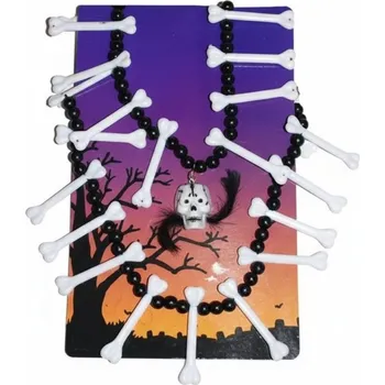 Karnevalový doplněk Sada náhrdelníky kosti 2ks