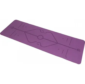 Fitness ACRA YOGA MAT fialová, s pozičními liniemi