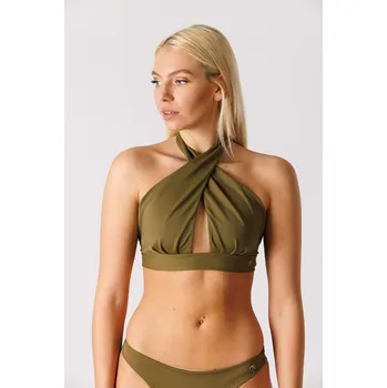 Dámské plavky GoldBee Plavky Cross Vrchní Díl Moss Green Barva: Moss Green, Velikost: S