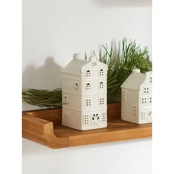 Vánoční dekorace Sinsay - Svícen ve tvaru domečku - bílá - 843BO-00X - 843BO-00X-ONE-1