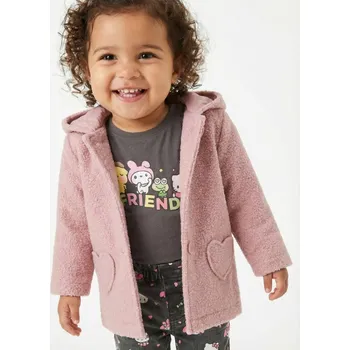 Dámský kabát Sinsay - Dlouhý kabát s&nbsp;kapucí - pastelová růžová - 991EO-03X - 991EO-03X-98