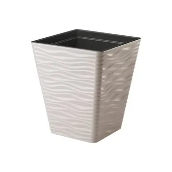 Obal na květináč Obal na květník SAHARA plastový matný 29x29x34cm