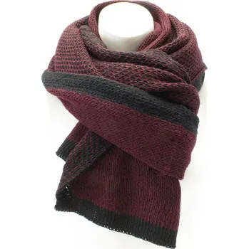 Šátek Vínově červený dámský pletený šátek Mathilda