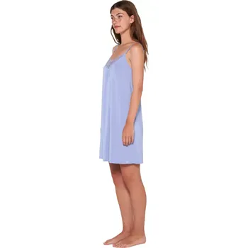 Dámská móda Noční košilka s krajkou a úzkými ramínky 20124 velikost M