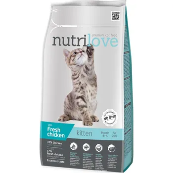 Krmivo pro kočku Nutrilove Kitten GRANULE pro koťata s kuřecím masem 1,4kg