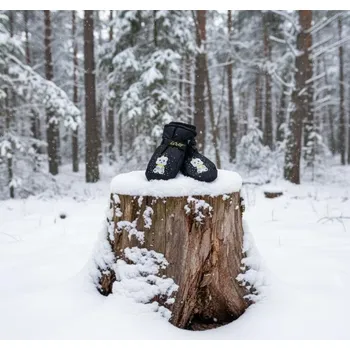 Rukavice DĚTSKÉ ZIMNÍ RUKAVICE - černá a tmavě modrá C082 Velikost: 1-2 roky, Barva: Černá
