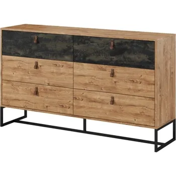 Komoda PSK Komoda DESANO Dub Ribbeck/Černý kámen 154 cm