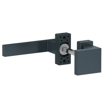 Dveřní kování hliníkové dveřní kování, sada klika - koule - dveřní kování, sada klika/koule, hranatá rozeta, barva antracit, univerzální, vhodné pro montáž na pravé i levé dveře