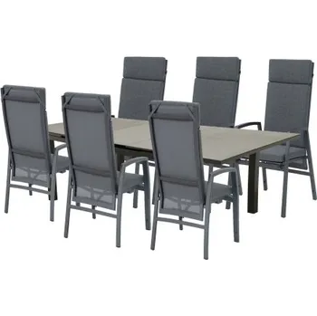 Zahradní sestava Doppler FIRENZE ARCTIC - zahradní hliníková sedací souprava 6+1