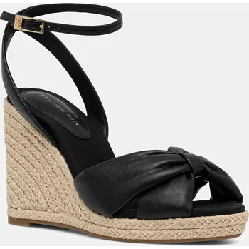 Dámské sandále Sandály Tommy Hilfiger TH BOW HIGH CORK WEDG FW0FW09011 černá 99X, EUR 39