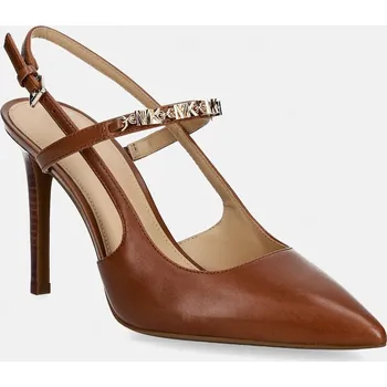 Dámská obuv Kožené lodičky MICHAEL Michael Kors Dina Flex High Sling Pump 40R6DIHP1L.230 hnědá 82X, EUR 39