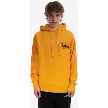 Pánská mikina Bavlněná mikina Aries Column Hoodie AR20010 PALE MINT žlutá 18X, vel. XL