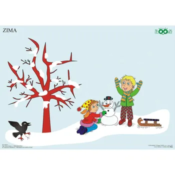 Doplněk pro dětské hřiště ZIMA - skládačka 24 koleček s magnetem