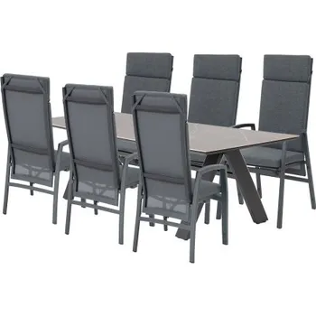 Zahradní nábytek Doppler NOVA ARCTIC – luxusní zahradní souprava 6+1