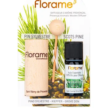 Vonný olej Difuzér provensálský dřevěný + éterický olej Borovice 10 ml BIO FLORAME