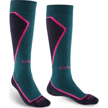 Dámské termoprádlo Bridgedale Women's Ski Midweight+ Merino Performance Over Calf petrol/navy - L (7-8,5) / EU 41-43 / 25-27 cm