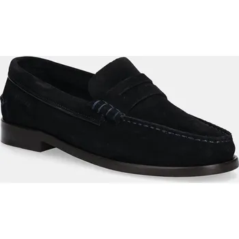 Dámské mokasíny Semišové mokasíny Tommy Hilfiger CLASSIC HILFIGER SUEDE LOAFER FM0FM05363 námořnická modř 59X, EUR 44
