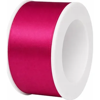 Stuha Stuha saténová tmavě růžová 40mm x 3m (9,-Kč/m) (Jednobarevná saténová stuha, barva tmavě růžová, oboustranný satén)