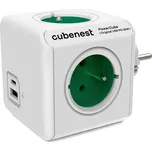 Rozbočovač PowerCube Original USB A+C PD 20 W, zelená
