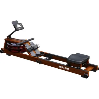 Veslovací trenažér Dřevěný veslovací trenažér s vodním odporem, skládací