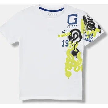 Chlapecké tričko Dětské bavlněné tričko Guess N6RI07.K8HM4.PPY2 bílá 00X, vel. 96-104