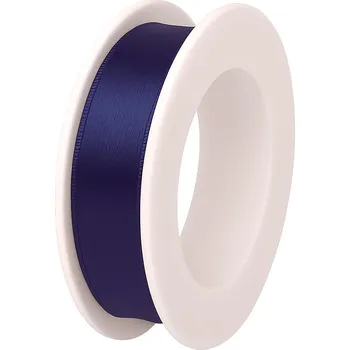 Stuha Stuha saténová námořnická modrá 15mm x 3m (6,-Kč/m) (Jednobarevná saténová stuha, barva námořnická modrá, oboustranný satén)