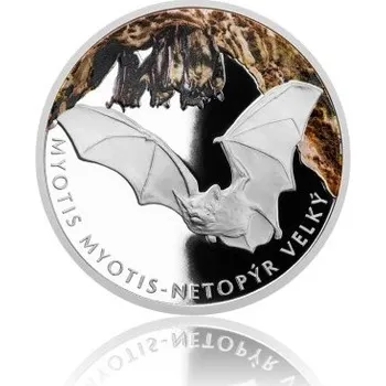 Stříbrná mince Ohrožená příroda - Netopýr velký proof