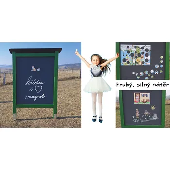 Doplněk pro dětské hřiště Černá Magnetická tabule - oboustranná