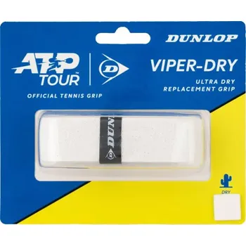 Tenis omotávky DUNLOP ATP VIPER-DRY Grip 1,8 mm bílá