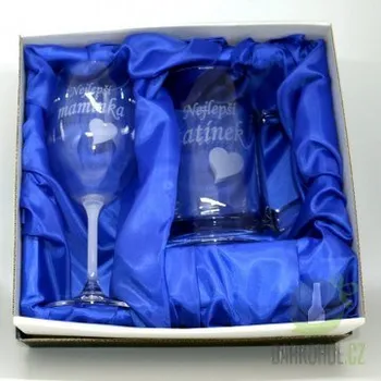 Sklenice Sklenice na víno Maminka / půllitr Tatínek