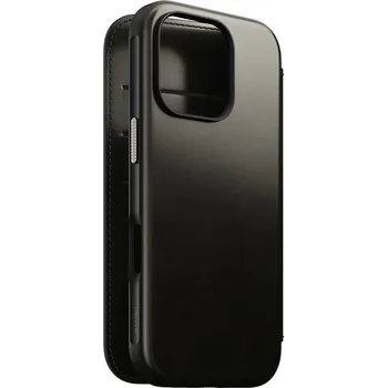Pouzdro na mobilní telefon Nomad Modern Leather Folio MagSafe pouzdro iPhone 16 Pro zelené chromované