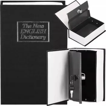 Trezor Trezor v knize – sejf ve tvaru slovníku angličtiny, černý úložný box na cennosti