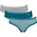 Dámské kalhotky SLOGGI GO CRUSH HIPSTER C3P XXL Tmavě zelená, Šedá, Bílá