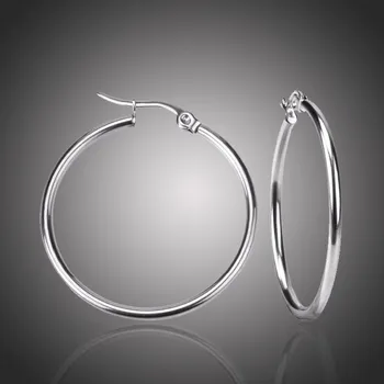 Náušnice Victoria Filippi Stainless Steel Ocelové náušnice Noema - kruhy, chirurgická ocel, průměr 4 cm E18110-2/2 Stříbrná 4 cm