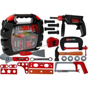 Dětská dílna Mamido Dětská sada nářadí v kufříku červená