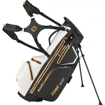 Golfový bag Bennington Zone Waterproof stand bag, černo/bílo/zlatý
