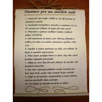 Bene Pergamen - desatero - pro sex starších osob