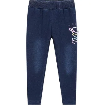 ZATEPLENÉ LEGÍNY PRO DÍVKY IMITACE RIFLÍ Barva: Modrá, Velikost: 122