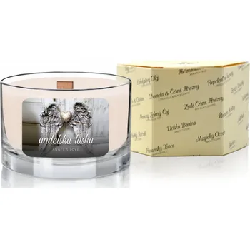 Svíčka VONNÁ SVÍČKA ve skle s dřevěným knotem - andělská láska JCANDLES - PALLE