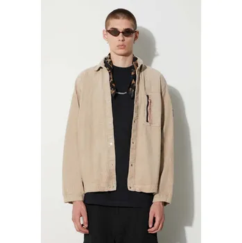 Pánská móda Manšestrová košile Aries FUAR40600 béžová 80X, vel. M