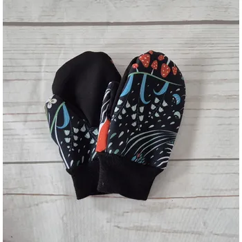 Rukavice Yháček Softshellové rukavice s beránkem, Kouzelný les Velikost:: S