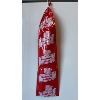 Obalový materiál Obal Naloform 80mm, červený, potisk Šunkový salám