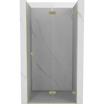Sprchové dveře Sprchové dveře Mexen Lunar-F pravé skládací 55 cm, průhledné, kartáčované zlato - 836-055-000-55-00-P