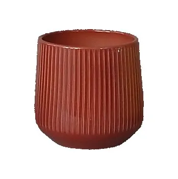 Obal na květináč Obal na květník STRIPS VERTIKAL keramický lesklý d14x13cm